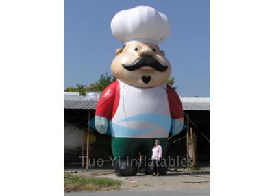 China Waterproof Inflatable Cartoon Characters Chef For Restaurant Opening Event for sale