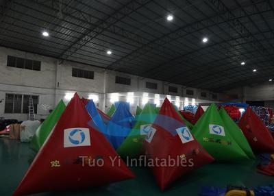 China Triangle Mutil Color Inflatable Water Buoy , Digital Printing Swimming Area Buoy for sale