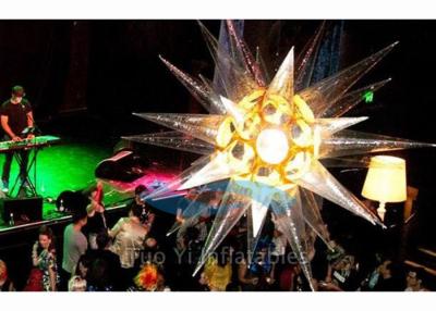 China Digital Printing Hanging Inflatable Star LED Lights Decoration For Party / Wedding for sale