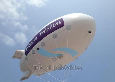 China 4m Helium Blimp Balloon / Advertising Zeppelin Air Balloon With Logo Printing for sale