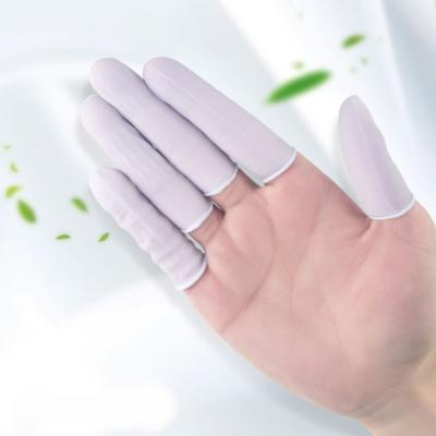 China Disposable Latex Disposable Finger Covers Microelectronic Embroidery Thickened Gummed Finger Covers for sale