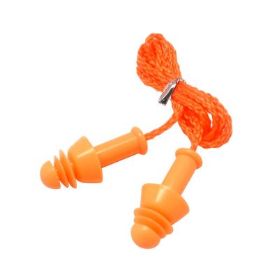 China Safety\Soft\Comfortable Christmas Tree Type Silicone Earplugs With Rope Earplugs Noise Reduction Sleeping Earplugs for sale