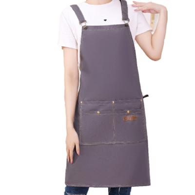 China Wash Denim Apron Canvas Hairdresser Apron Kitchen BBQ Apron for sale