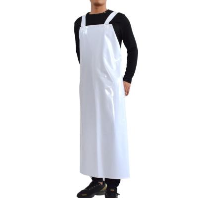 China Washing Polyvinyl Chloride Waterproof Apron Meat Fish Curing , Oil Waterproof Apron for sale