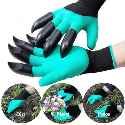 China Protective Garden Cut Garden Planting Eagle Claw Gloves ABS Anti-thorn Material Digging Gloves Planting Flowers and Grass Protection for sale