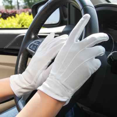 China Wear Resistant Friendly White Gloves Label Gloves Pure Cotton Driver Gloves for sale