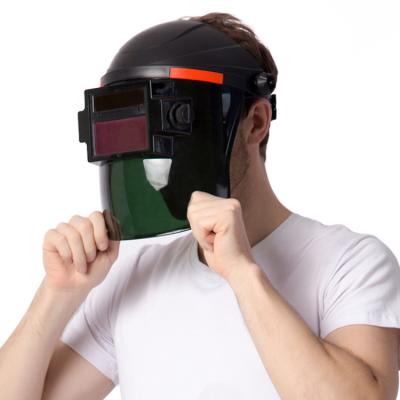 China Lithiur Adjustable Battery Material PP Range Solar Powered Auto Darkening Mask Helmet Welding Auto Darkening for sale