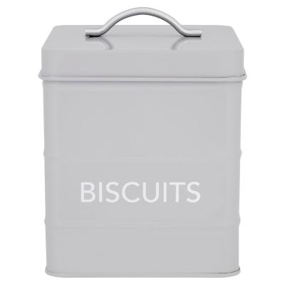 China Food Grade Cookies Canister Tea Coffee Sugar Set Kitchen Food Safe Storage Sets Container Metal Bread Box Biscuits Storage Jar Cookies Tin for sale