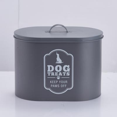 China Eco-friendly Metal Pet Food Storage Container Set With Scoop Cat Food Canister Dog Food Container for sale