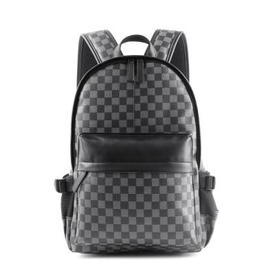 China With USB 2023 office business fashion weave pu leather notebook backpack laptop men bag for sale