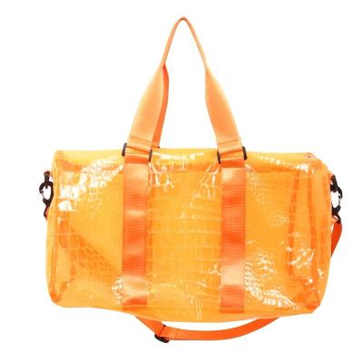 China Fashion PVC transparent clear waterproof swimming fitness handbag travel fashion duffel bags for sale