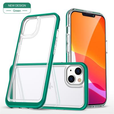 China Geili Phone Case Manufacturer Wholesales Color Border Clear Shockproof Phone Case For Iphone 13 pro max for sale