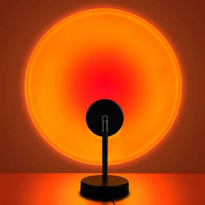 China Colorful Minimalist 180 Degree Rotation Rainbow Night Light Sunset Lamp LED Projector Lights for sale