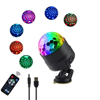 China Disc Ball Party Birthday Sound Activated USB RBG DJ Party Lights Remote Control Portable Battery Operated Strobe Lamp Disco Ball Light for sale