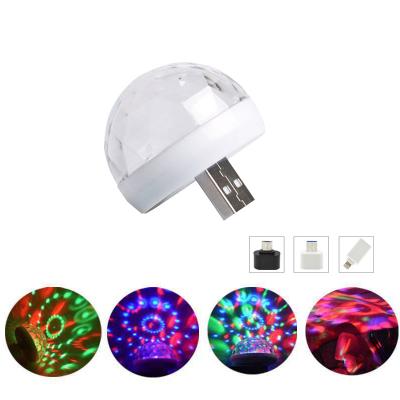 China Disc Ball Party Birthday USB Disco Ball Lights for Parties Mini Sound Activated Disco Strobe Lights Magic Car Atmosphere Party Lights for sale