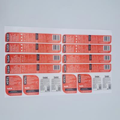 China Waterproof DK vinyl printing lables stickers side security die cut reductil 5mg barcode tape labels transparent maker for sale