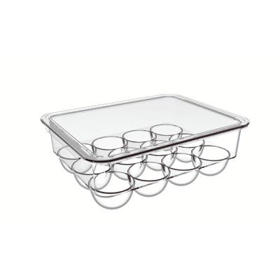 China Stackable Freshness Keeping Plastic Egg Fridge Egg Racks Organizer Storage Box For Refrigerator for sale