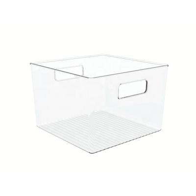 China Freshness Preservation Clear Fridge Organizer Box PET Material Storage Box for sale