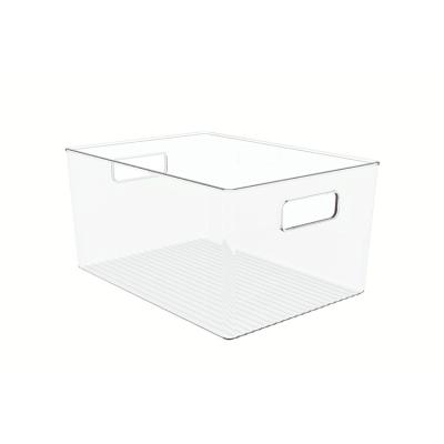 China Plastic Freshness Preservation Clear Fridge Organizer Box Food Containers 3 Compartment for sale