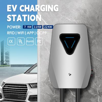 China Residental/Commercial ev Charging EV Charger SAE J1772 48A EVSE Wall Box Type 1 Charging Stations Wall Mounted Charger for sale