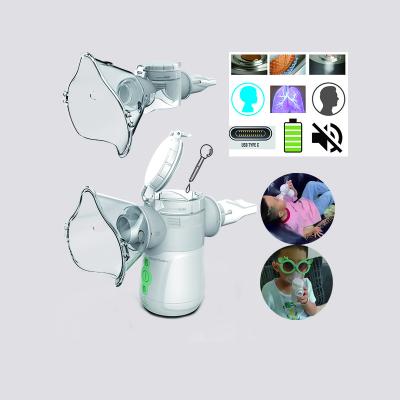 China 3μM Mesh Kids Nebulizer Machine Dual Kanal-Husten-Atmungsinhalator-Maschine zu verkaufen