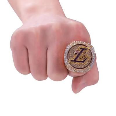 China Hot Sale Luxury Ring Shiny Crystal Stainless Steel Lakers Championship Ring For Men BOHEMIA Jewelry Lakers Championship Ring for sale