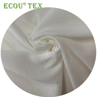 China Sustainable Cotton Cloth 40s Interlock Organic Cloth Stock For Mask And Baby Clothes for sale