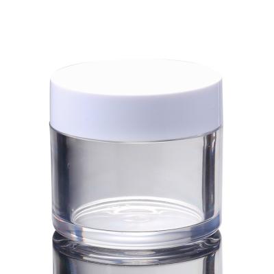 China Personal Skin Care Packaging 30ml50ml100ml200ml Customizable Skin Care Cream Jar Clear Pet Plastic With Electroplating Lid for sale