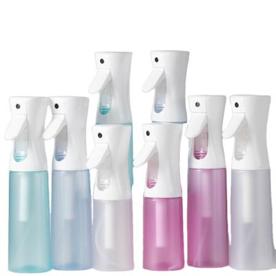 China 200ml 300ml 500ml Hair Salon Cosmetic Plastic High Pressure Fine Mist Atomization Continuous Spray Trigger Packaging Spray Bottles for sale