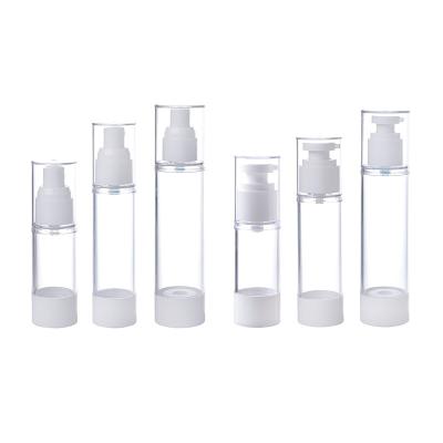 China Xinhe 30ml 50ml 100ml personal skin care packaging slik-screen printing clear serum airless pump bottle for spray and lotion for sale