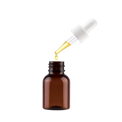 China Cosmetic Eco Friendly Skin Care Packaging Clear Cap Plastic Dropper Bottle For Essence Serum Essential Oil for sale