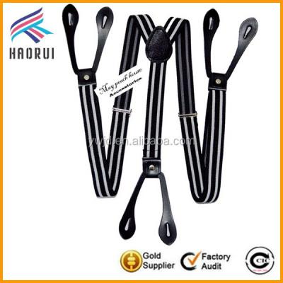 China Elastic Or Customize Also Fashion Elastic Pant Suspenders With PU Button for sale