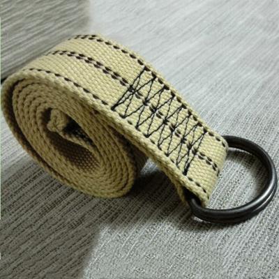 China Polyester Or As Customized Fashion Double D Clip Belts Cloth Jeans Custom Belts For Men's Canvas Belts for sale