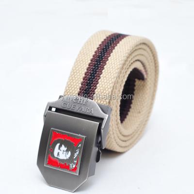 China Canvas Or As Designer Customized Unique Mens Fashion Belt With Che Guevara Buckle for sale