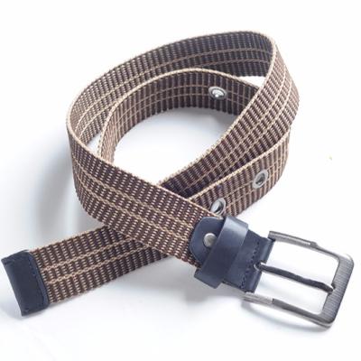 China Polyester Clip Alloy Buckle Canvas Man Leather Belt / Army Belt Accept Customize for sale