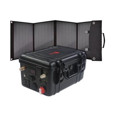 China Customized 220v 110v 1000W High Capacity Power Bank Home Outdoor Solar Power Station With Foldable Portable Solar Panel for sale