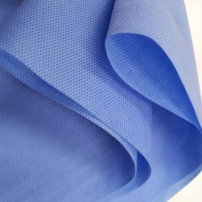 China Factory Outlet 40gsm SMMS Waterproof Medical Nonwoven Fabric AAMI Blue Level 3 for sale