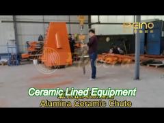 Cast Iron Ceramic Lined Equipment Alumina Ceramic Chute ISO Certificate