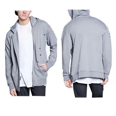 China Wholesale Anti-pilling Make Old Men Custom Ripped Plain Hoodies for sale