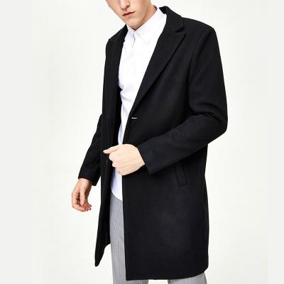 China Wholesale Custom A Gentleman's Pure Color Men's Winter Coat Breathable Lapel Coat for sale