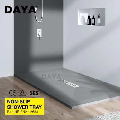 China 2021 New Arrival Modern Composite Stone Cast Bathroom Shower Tray Resin Shower Base for sale