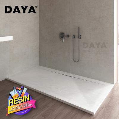 China Modern Popular Stone Composite Shower Tray Small Shower Tray Artificial Resin Product Amazon Shower Base for sale