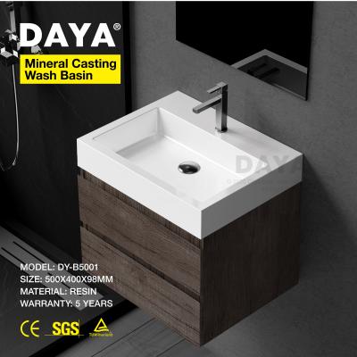 China Wash Basin New Arrival Easy Clean Wall Hung Wash Basin Bathroom Vanity Basin Sinks Resin Wash Basin Supplier for sale