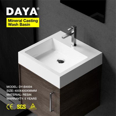 China Easy Clean Ceramic Wash Basin Price White Rectangular Bathroom Sink Counter Top Wash Basin for sale