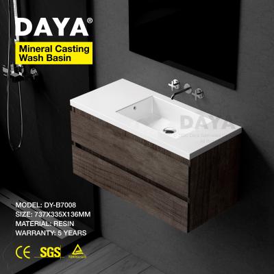 China Easy Clean Compound Bathroom Sink Wash Basin Faux Stone Wash Basin Custom Nature Marble Sink for sale