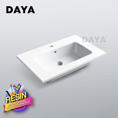 China Hot Selling New Bathroom Vanity Cabinet Wash Basin Hotel Wash Basin Easy Clean Hot Selling Standard Innovative Resin Sink Lavatory Basins for sale