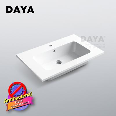 China Easy Clean Modern Color Resin Wash Basin Sink Polymarble Portable Bathroom for sale