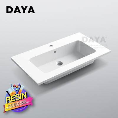 China Bathroom Easy Clean Single Hand Public Toilet Design Sink Sink Stone Wash Basin for sale