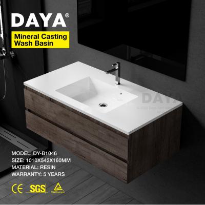 China UK Easy Clean Wash Basin Ware Bathroom Sanitary Basin Wash Pure White Powder Stone Wash Basin Hotel Sink for sale