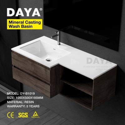 China Easy Clean Resin Sink Stone Wash Basin Bathroom Vaniti Basin Counter Top Hand Flat Sink for sale